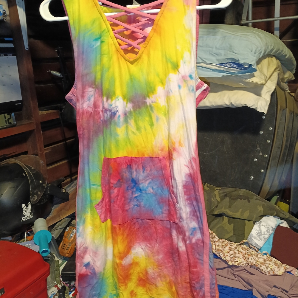 No Boundaries Multicolor Tie-Dye Dress